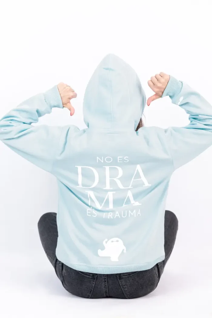 Hoodie De Mente Unisex Azul - Imagen 3