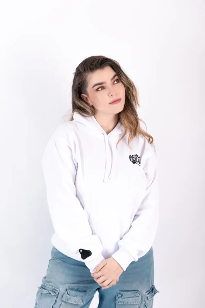 Hoodie De Mente Unisex Blanco - Imagen 1